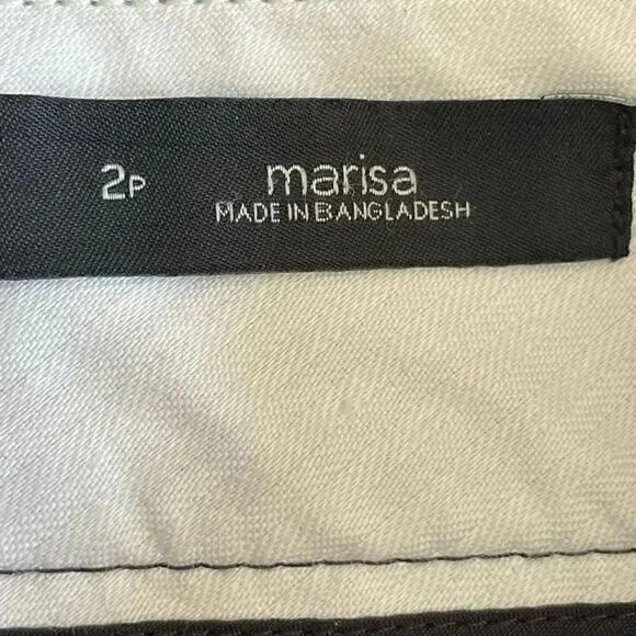 Loft Marisa Mid-Rise Black Flat Front Straight Leg Ankle-Length SZ 2P #1587 - Picture 8 of 12